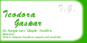 teodora gaspar business card