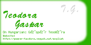 teodora gaspar business card